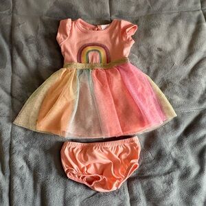 Rainbow Baby Dress Set